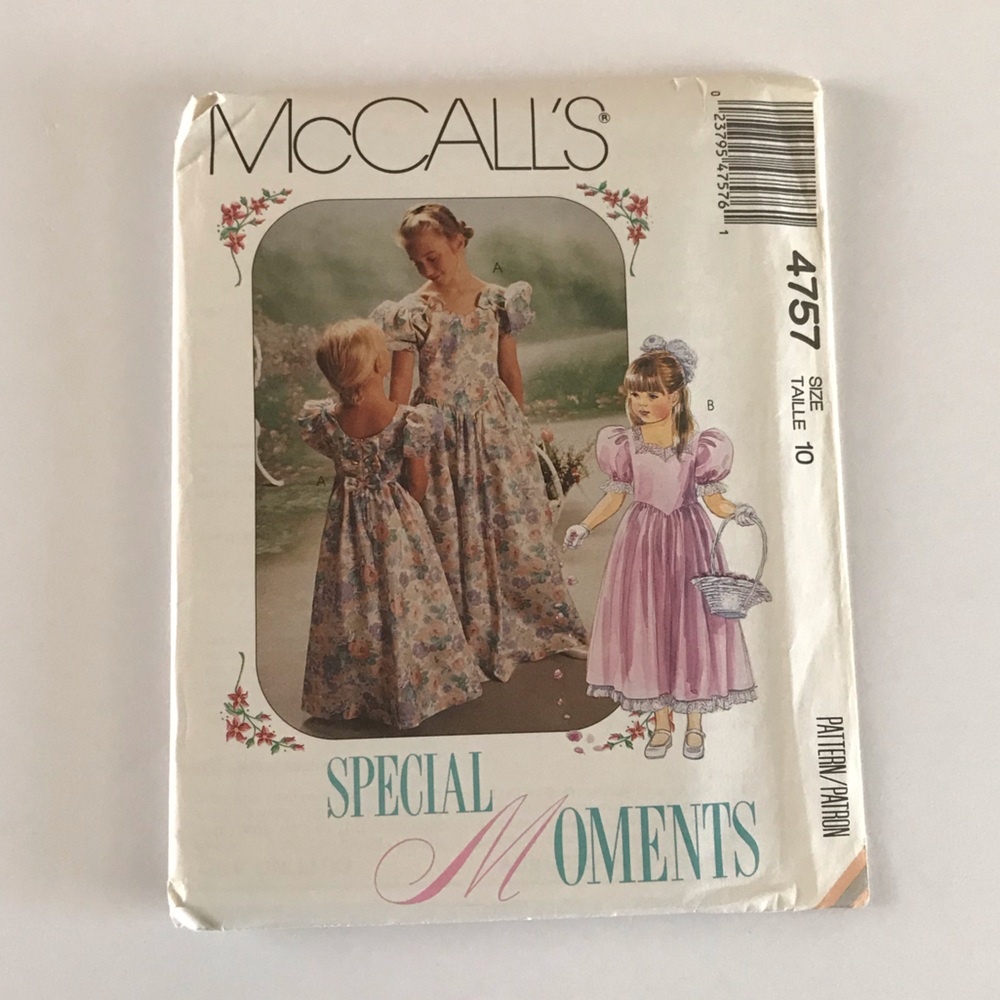 🧵3for12🧵 VTG McCall’s Pattern 4757 Child’s Gown Dress